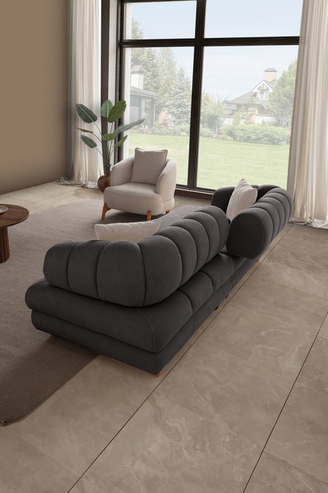 Atelier Del Sofa Gloria - Sofá de 3 Plazas Antracita